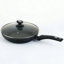 Сковорода Edenberg EB-4109 з мармуровим покриттям та скляною кришкою, 24 см