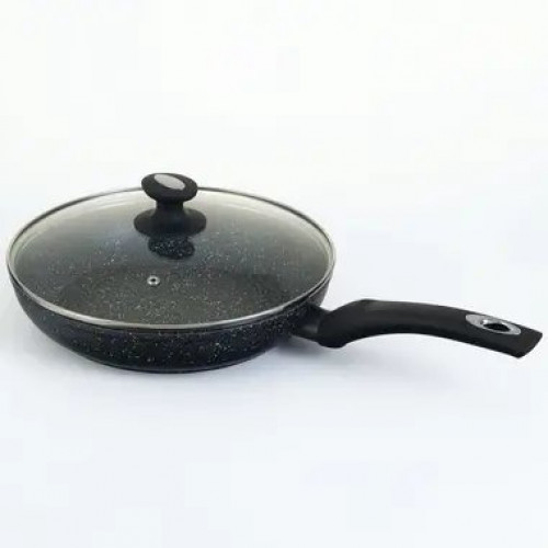 Сковорода Edenberg EB-4109 з мармуровим покриттям та скляною кришкою, 24 см