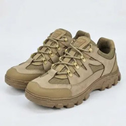 Кроссовки тактические мужские Dago Style песочные / койот (экокожа + сетка)