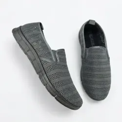 Мокасини чоловічі літні Gipanis сірі (текстильна сітка)