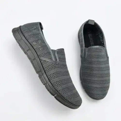 Мокасини чоловічі літні Gipanis сірі (текстильна сітка)