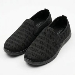 Мокасини чоловічі літні Gipanis чорні (текстильна сітка)