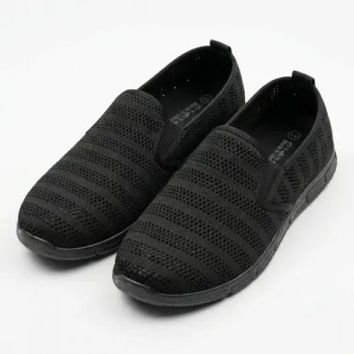 Мокасини чоловічі літні Gipanis чорні (текстильна сітка)