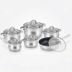Набор посуды из нержавеющей стали Benson BN-212 (12 предметов)