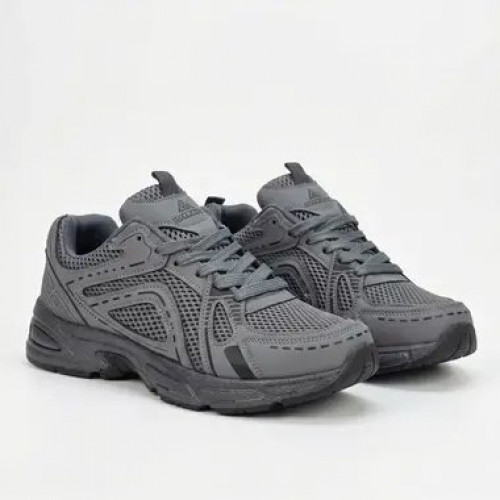 Кроссовки мужские демисезонные Gipanis графитовые (экокожа + сетка)