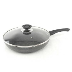 Сковорода з кришкою A-PLUS 28 см 1110 Мармурова