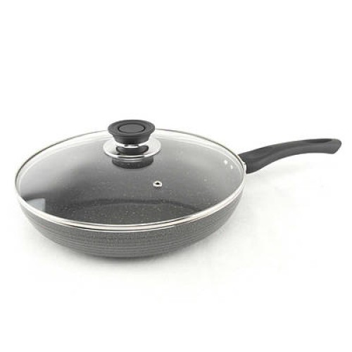 Сковорода з кришкою A-PLUS 28 см 1110 Мармурова