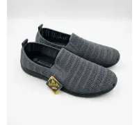 Слипоны серые текстиль