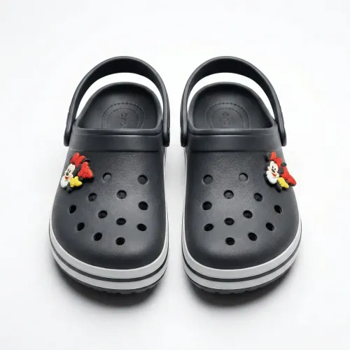 Дитячі крокси сабо Мінні Маус чорні. Гумові тапочки піна ЕВА для дівчинки 26-30 р.
