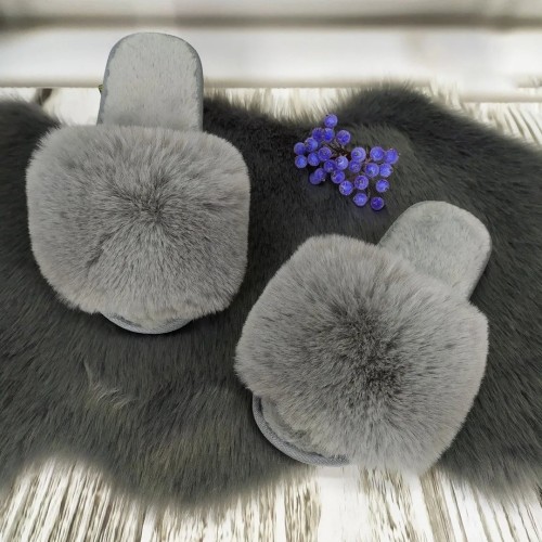 Хутряні капці жіночі хутро штучний песець 36 - 41 (арт. 5566)