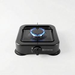 Газова плита настільна 1 конфорка Edenberg EB-62301. Чорна емальована плитка (Таганок)