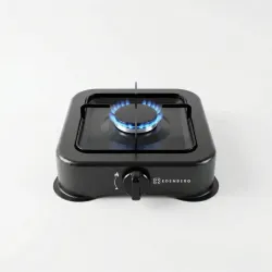 Газова плита настільна 1 конфорка Edenberg EB-62301. Чорна емальована плитка (Таганок)