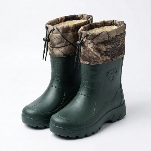 Сапоги мужские зимние пенка (EVA) на меху | Камуфляж, С затяжкой сверху, Размеры
