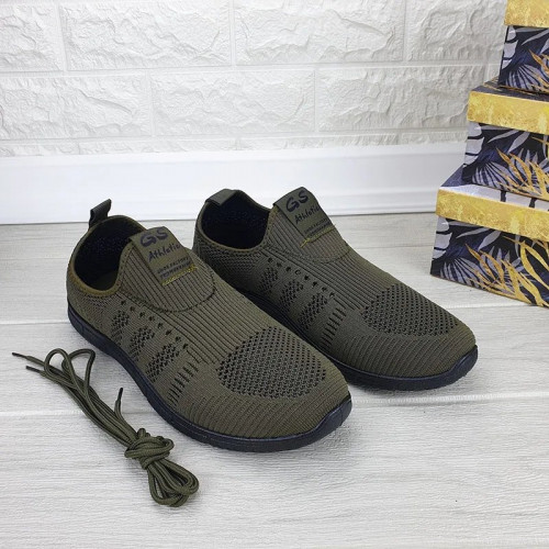 Мужские мокасины сетка REY зеленый 41-45 размер