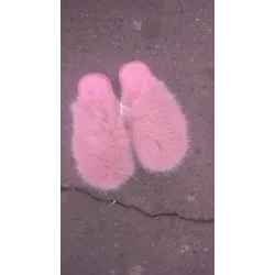 Тёплые пушистые женские меховые комнатные тапочки 36 - 41 37