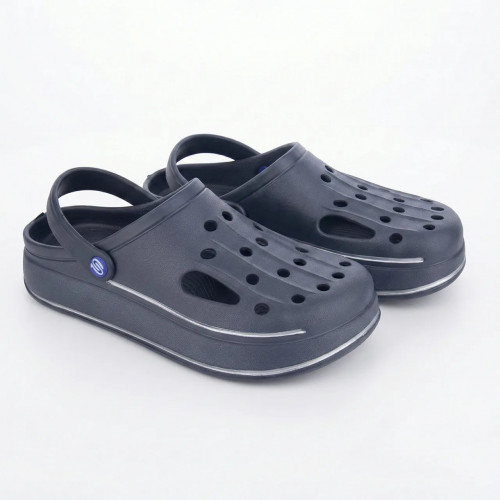 Сабо крокси чоловічі пінка (EVA) | Темно-сірі з білою смугою, Пляжні, Розміри 41-45