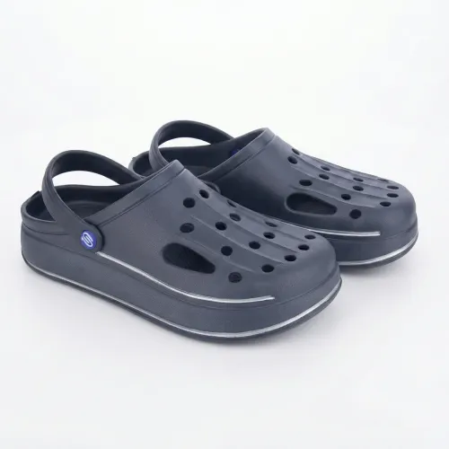 Сабо крокси чоловічі пінка (EVA) | Темно-сірі з білою смугою, Пляжні, Розміри 41-45