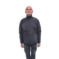 Кофта чоловіча флісова зимова чорна, фліска тепла щільна, толстовка чоловіча.