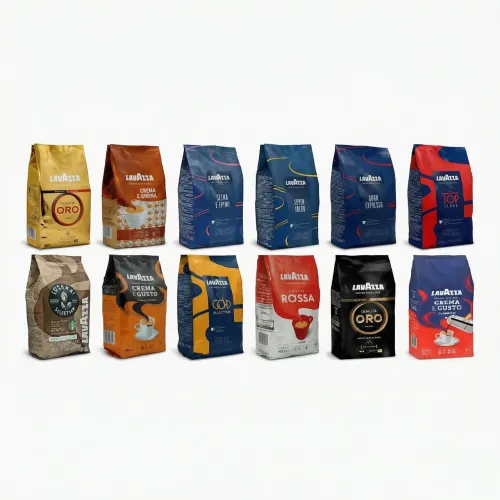 Кава в зернах Lavazza 1 кг (Італія) ОРИГІНАЛ | Арабіка та Робуста, Qualita Oro, Rossa, Crema e Aroma, Super Crema