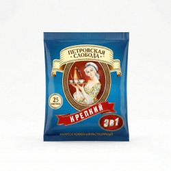 Кава 3в1 Петровська Слобода Міцний (25 стіків). Розчинний кавовий напій в пакетиках