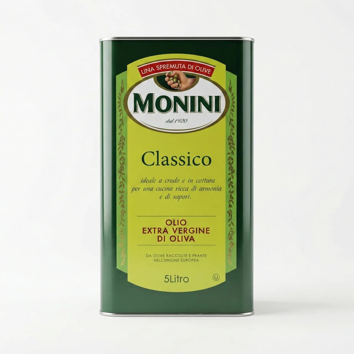 Оливкова олія Monini Classico Extra Virgin 5 л (Італія), класична олія холодного віджиму в каністрі (арт. 7383)