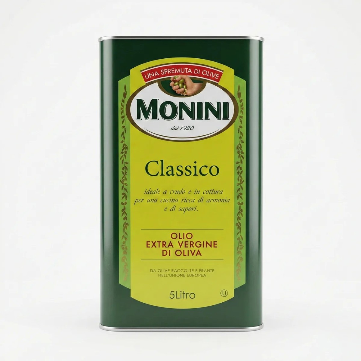 Італійська оливкова олія Monini Classico 5 л (Extra Virgin), перший віджим, оригінал, жерстяна банка (арт. 7397)