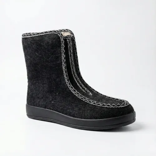 Жіночі зимові бурки суконні на хутрі чорні на блискавці (36-42) 39