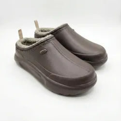 Жіночі зимові сабо калоші утеплені коричневі на хутрі піна ЕВА Dago Style (36-41)
