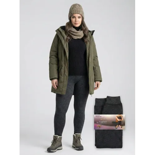 Зимові безшовні лосини на хутрі 