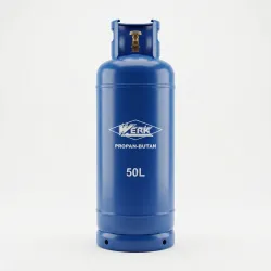 Газовий балон 50 л WERK із безпечним вентилем (Італія). Побутовий пропан-бутан балон для дому та опалення