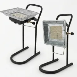 Газовий обігрівач-плита інфрачервоний на ніжці (Трансформер). Керамічний пальник 2в1 для опалення та приготування їжі