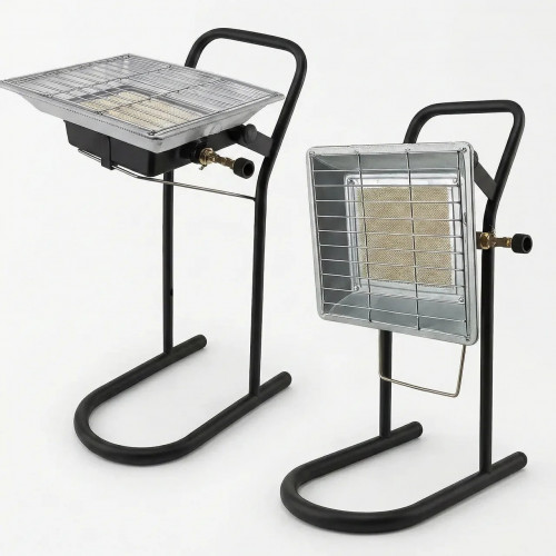 Газовий обігрівач-плита інфрачервоний на ніжці (Трансформер). Керамічний пальник 2в1 для опалення та приготування їжі