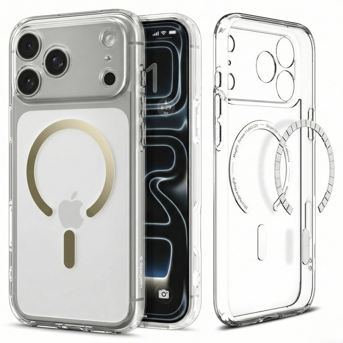 Чохол Spigen Ultra Hybrid MagSafe для iPhone 17 Pro Max (Transparent Gold) (арт. 2841)