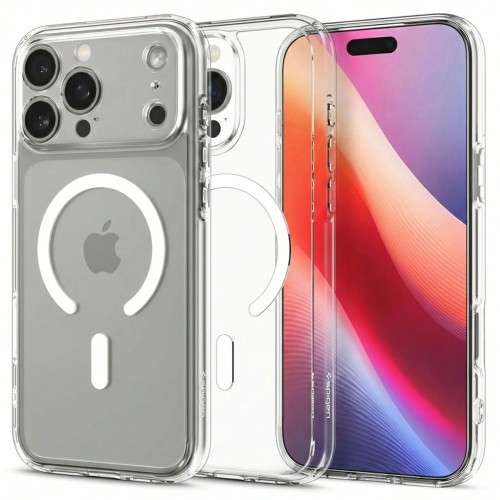 Чохол Spigen Ultra Hybrid MagSafe для iPhone 17 Pro (Clear and White)