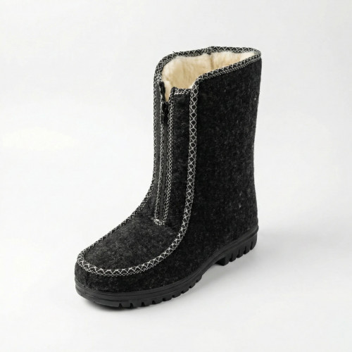 Бурки жіночі високі Даго Стиль чорні з хутром — тепло та комфорт взимку