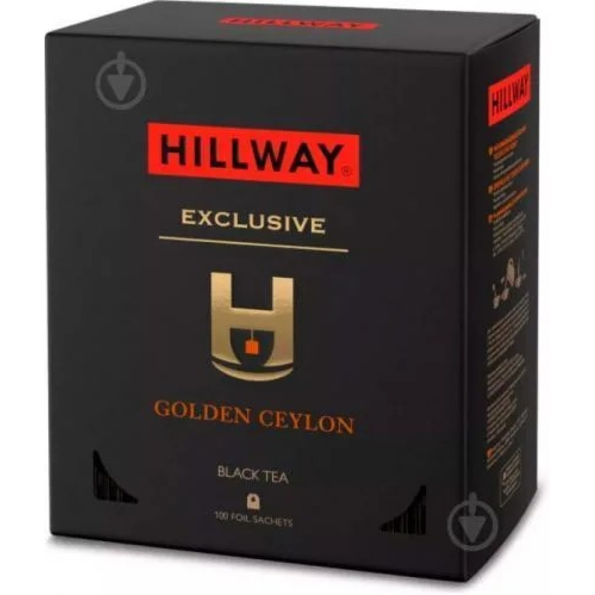 Hillway Exclusive Golden Ceylon — справжній цейлонський чай преміум-класу у 100 пакетиках для щоденної насолоди ☕✨ (арт. 94)