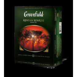 Чай Грінфілд чорний кенійський Kenyan Sunrise 100 пакетиків картон