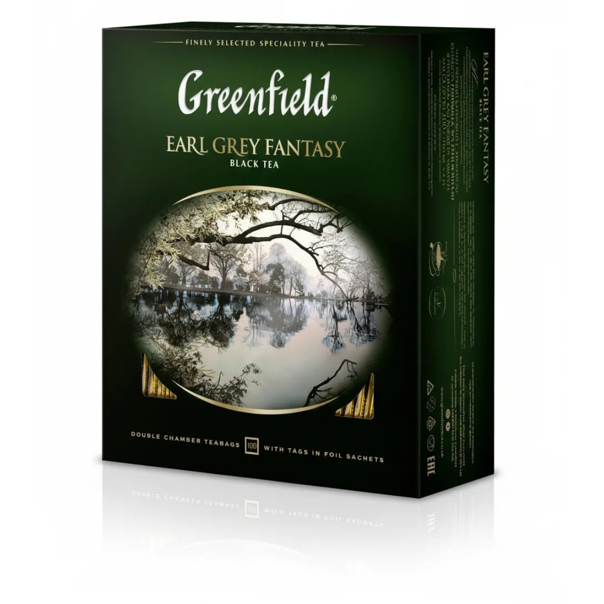 Greenfield Earl Grey Fantasy 100 пакетиків — преміальний чорний чай з бергамотом для справжніх цінувачів ☕ (арт. 72)