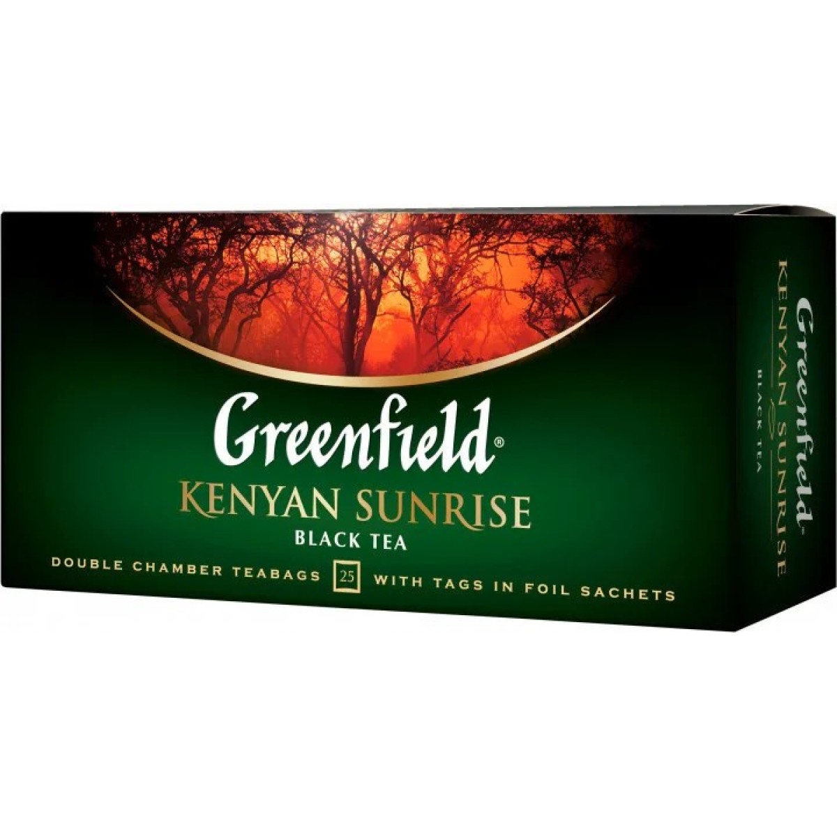 Чай чорний кенійський Greenfield Kenyan Sunrise 25 пакетиків — бадьорість африканського ранку (арт. 63)