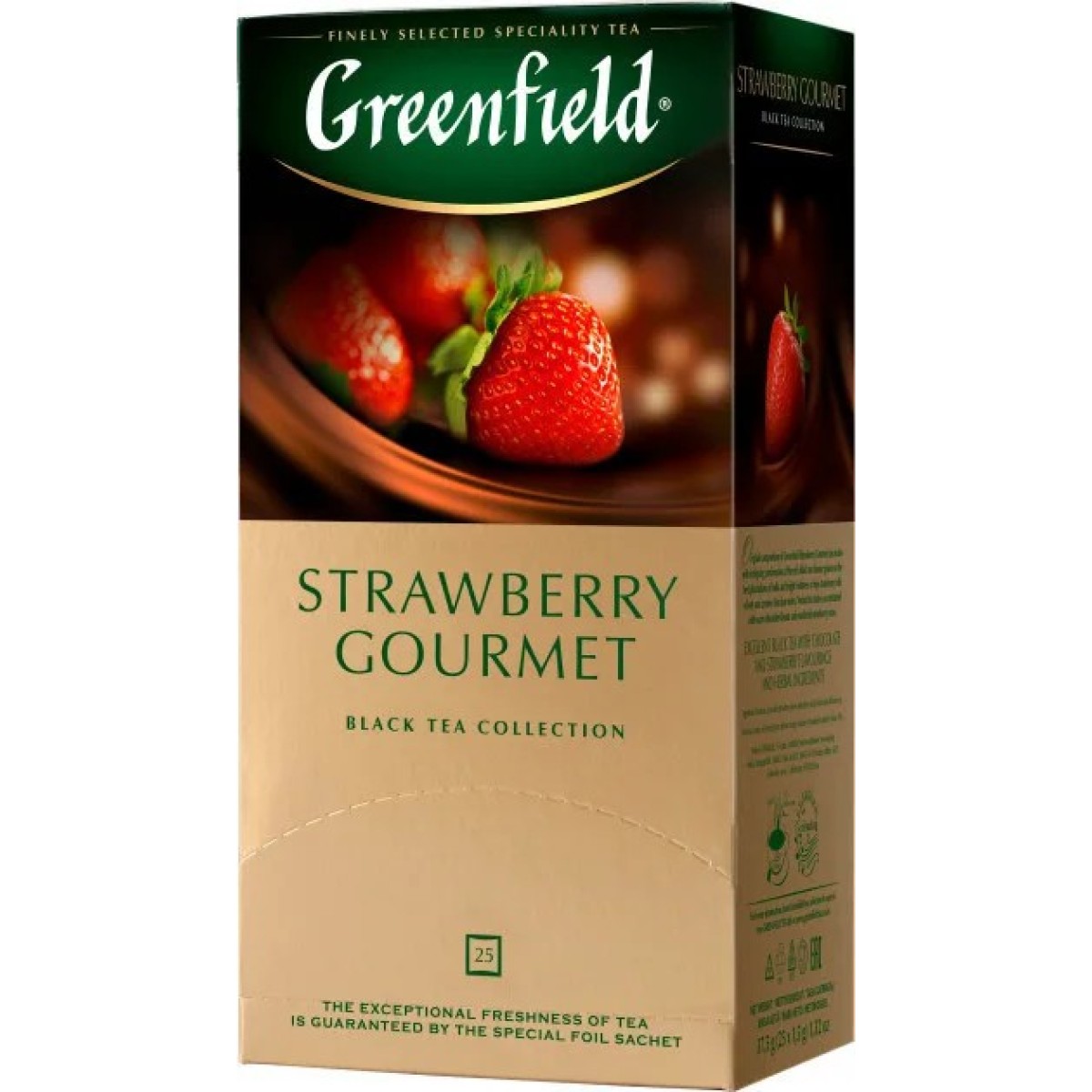 Чай Greenfield Strawberry Gourmet — насолода полуницею та шоколадом у кожній чашці ☕🍓 (арт. 58)