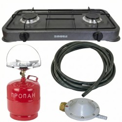 Газовий кемпінговий балон (8 л) з Латунними пальниками