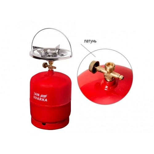Газовий балон кемпінговий 8 л з латунними пальниками — надійність у поході