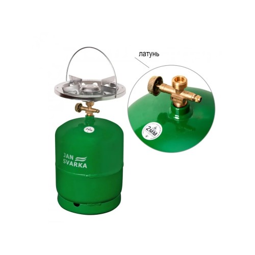 Газовий балон 8л з латунними тарілками — надійне рішення для дачі та відпочинку