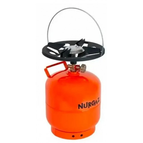 Газовий балон NURGAZ Турист 12л — посилений метал 3мм для безпеки