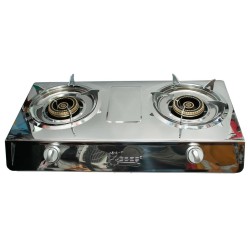 Газова плита ZGBES 2 конфорки з нержавіючої сталі — компактна та надійна