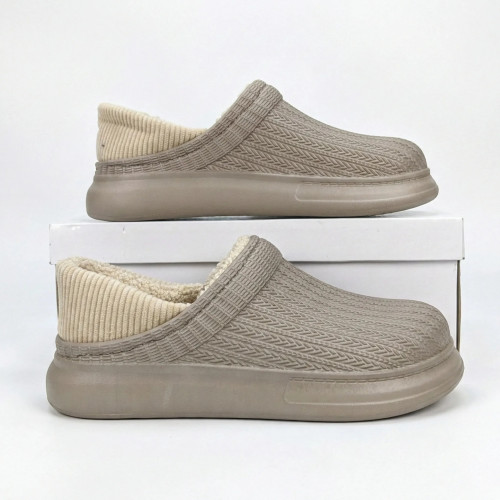 Жіночі галоші утеплені плетені з вельветовим кантом — 5 кольорів (37-42)