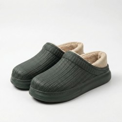 Жіночі галоші утеплені темно-зелені плетені (37-41) — тепло і стиль