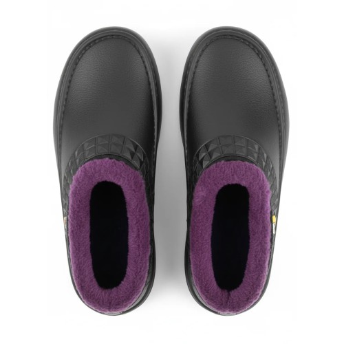 Жіночі зимові галоші ГП17 з хутром чорні — захист від холоду та слизькоти