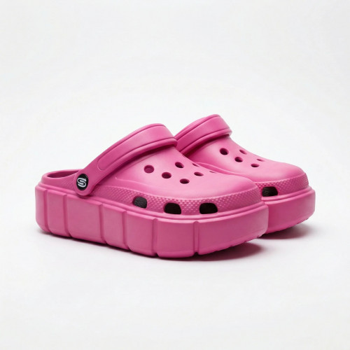 Сабо кроксі жіночі на платформі малинові Progress — стиль і комфорт