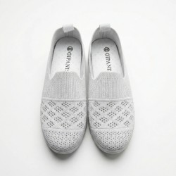 Жіночі сірі сліпони Gipanis — легкі текстильні мокасини на літо